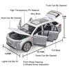 1:24 Scale HONGQI E-HS9 Toy Car Models Alloy Diecast 70TH Anniversary Vehicles Sound Light Doors Opened Pull Back for Kids Gifts