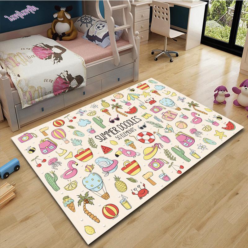 Cartoon Niedlich Lieblich Kreativität Gedrucktes Muster Rutschfester Teppich Bodenmatte Wohnzimmer Teppich Dekoration Picknickteppich Wandteppich