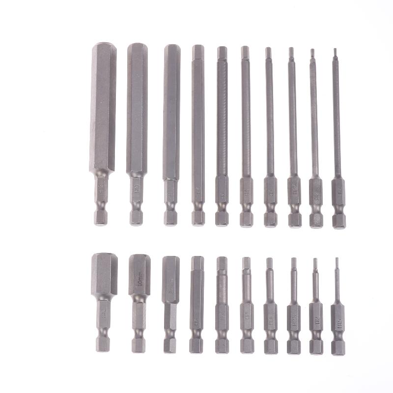 10Pcs Hex Shank Magnetic Head Screw Driver 50/100Mm Screwdriver Bits H1.5-H12 Nut Driver Set Power Drill Adapter Screw Driver