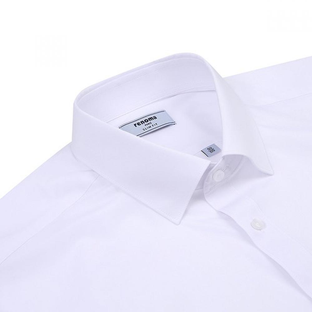 Renoma Solid Slim Shirt Modal Pillapil Spandex [rzrsl1953 Wh]