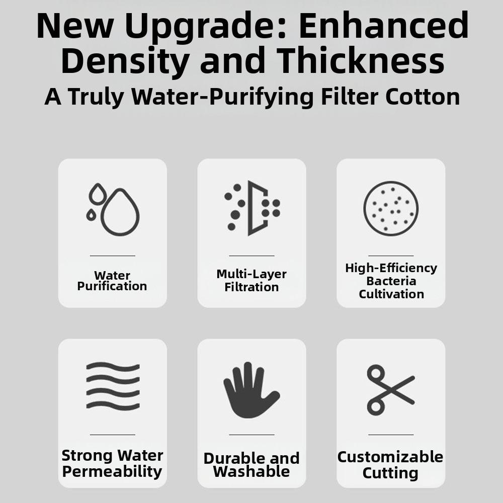 Reusable Aquarium Filter Sponge 10D Cotton Sponge Fish Tank Filter Media Foam Aquarium Accessories