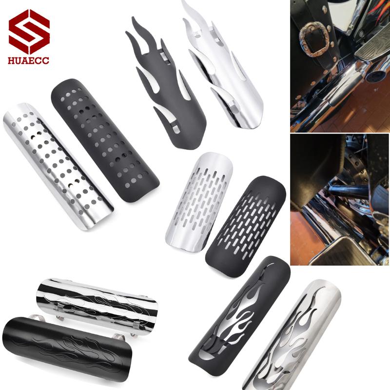 Motorcycle Chrome Exhaust Muffler Pipe Heat Shield Cover Guard For Harley Dyna Cruiser Road King Softail Sportster Etc Moto