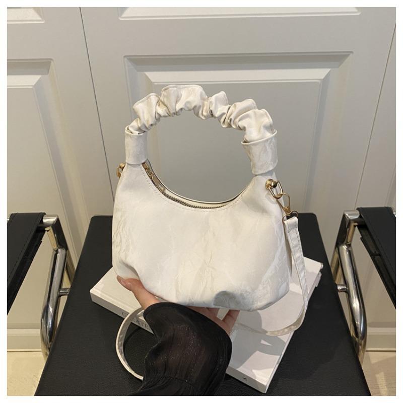 

Новая модная темпераментная простая сумка-мессенджер повседневная большая вместительная сумка с цепочкой плиссированная сумка на плечо