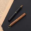 Portable Solid Wood Mini Ear Cleaner Keychains Ear Wax Removal Tool Earpick Cleaning Ears Ear Spoon Attached Key Ring With Cover