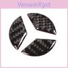 Car 3pcs Decoration Carbon Interior Fiber Car Steering Wheel Logo Stickers Decals Trim Auto Accessory Auto Parts