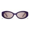 Chanel Logo Oval Sunglasses Unisex Sunglasses Purple A71634X02110S5853