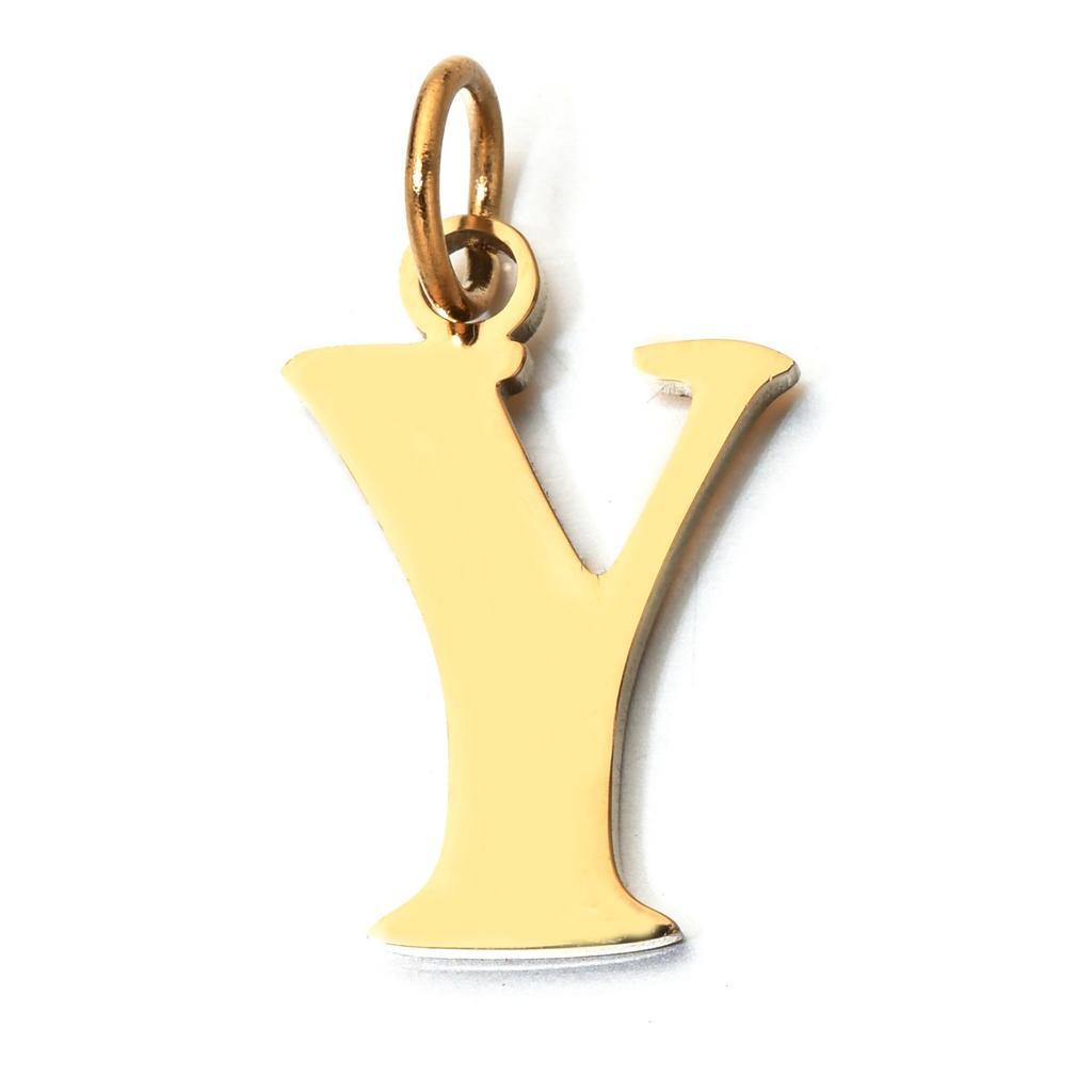Handmade Stainless Steel English Letter Pendant - Non-Fading Charm