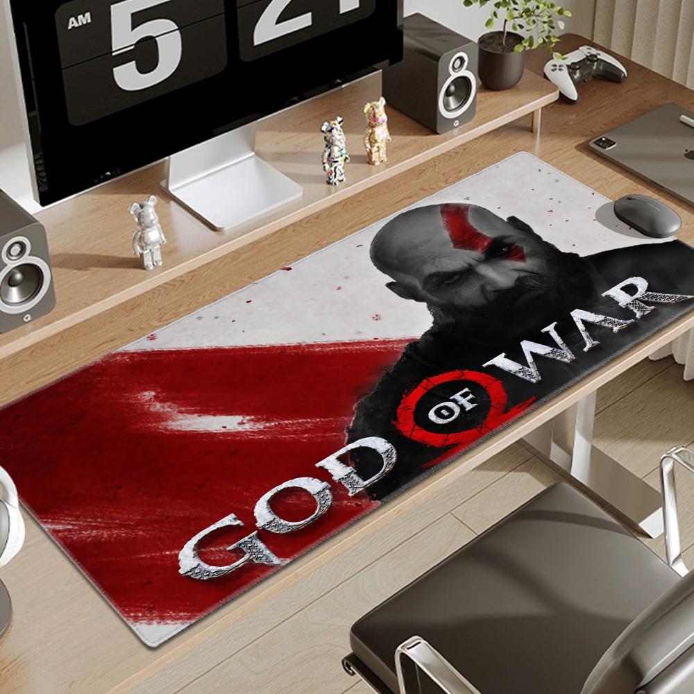 Xxl Mouse Pad God of War Desk Mat Gaming Accessories Keyboard Computer Mousepad Gamer Large Pc Cabinet Office Table Carpet Rug