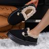 Women Ankle Boots   Comfortable Leisure Shoes Round Toe Platform Cotton Shoes Women Thick Bottom Plush Casual Snow Boots