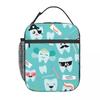 Kawaii Teeth  Pattern Insulated Lunch Bag for Women Portable Tooth Thermal Cooler Bento Box Office Picnic Travel