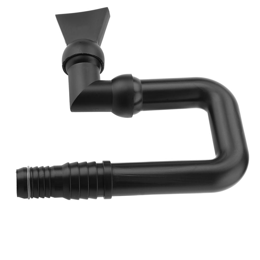 Aquarium U shaped Water Outlet Flexible Free Rotate Nozzle Black for Fish Tank