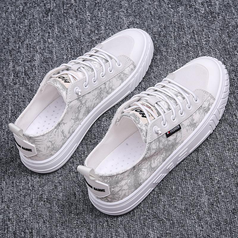 Plátěné pánské boty Podzimní trend Všestranné ležérní sportovní plátěnky Pánské prodyšné nazouvací trendy boty