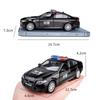 Chinese Police Car Series BMW M5 Ford Mustang VW T-ROC Jeep Wrangler Diecasts & Toy Vehicles 1:36 Alloy Model Pull Back Cars