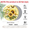 2D Flat Aluminum Retro Sunflower-Themed Wall Art 7.87 Inches X 7.87 Inches Rustic Style Perfect for Gardens, Farmhouses, Bars, Cafes, Parties, Front