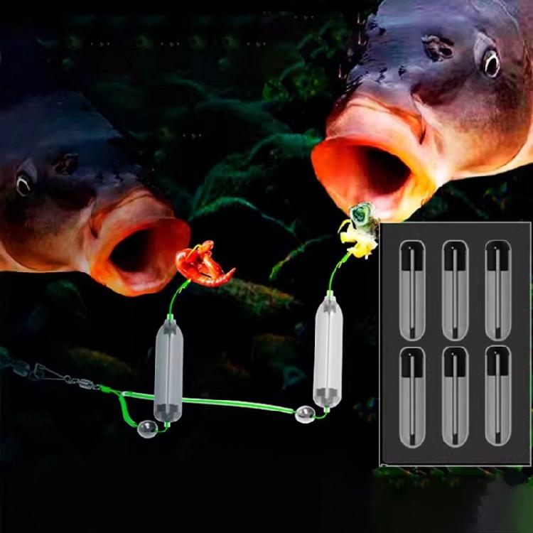 30pcs Professional Floating Carps Fishing Hair Rigs Hook Buoyance Carps Hook Float Tube For Underwater Hook Positioning