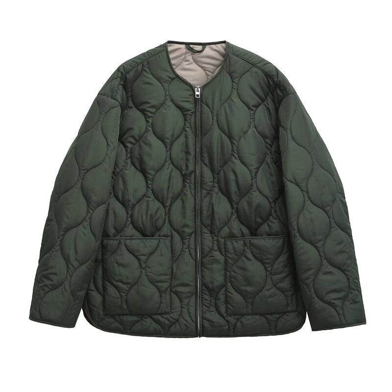 Fashion Style 2024 Fall and Winter New Arrival Women's Clothing Easiest for Match Loose Minimalist Long Sleeve Cotton Jacket Outwear 1255792