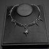 1PC Punk Star Riveted Choker,Rock Jewelry,Y2k Accessory,Hippie,Goth,Design Sense,Spike,Cross Star,Nose Ring Charm,Necklace For Women