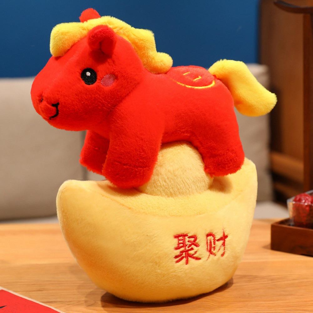 

Plush Toy Ma Tuan Jin Bao Horse Design Plush Mascot Sudden Wealth New Year Gifts Company Event 20cm-Style C