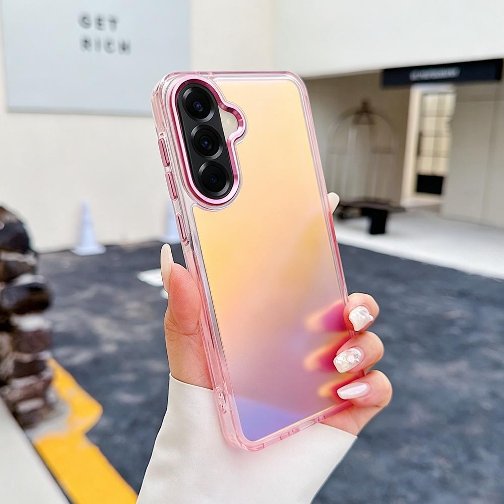 KEYSION Laser Gradient Colorful Phone Case for Samsung A56 5G A36 A26 Soft TPU+PC Shockproof Back Cover for Galaxy A16 4G 5G