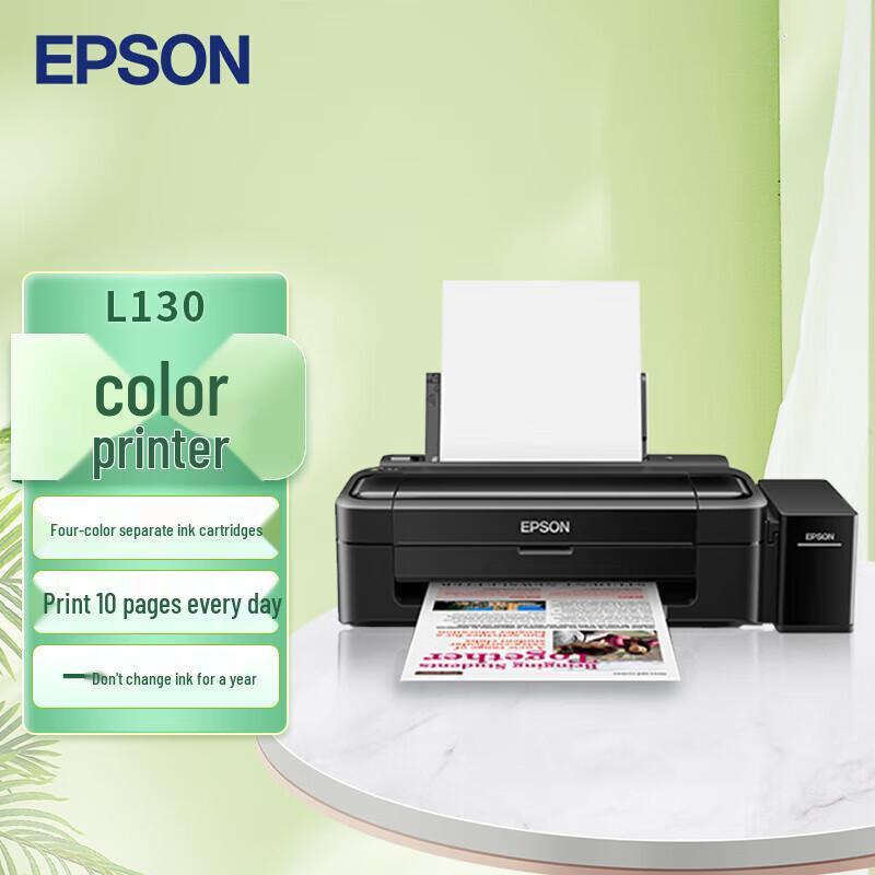 Epson L130 Color Ink Tank Inkjet Printer CN plug (adapter included)