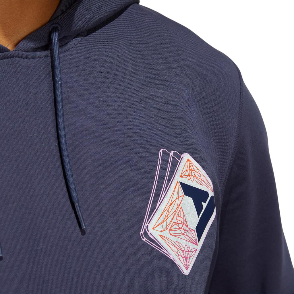 adidas Trae 2 Doubt H Grafikdruck Hoodie mit Kängurutasche Langarm Herren Hoodie Blau HG4437