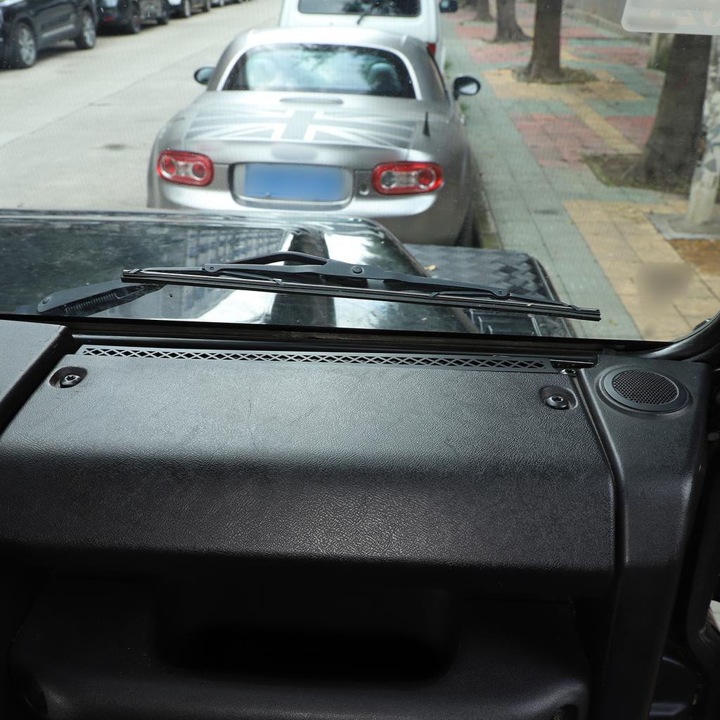 Für Land Rover Defender 90 110 130 2004–19, Aluminiumlegierung, Schwarz, Armaturenbrett-Luftauslass, Rahmenabdeckung, Aufkleber, Auto