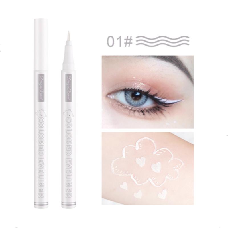 

Цветная водостойкая подводка для глаз, водостойкая ультратонкая белая подводка для глаз для женщин для начинающих