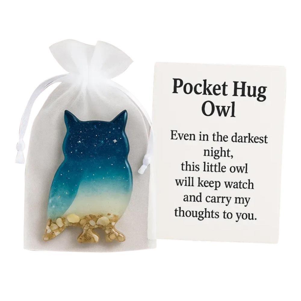 Positive Card Pocket Hug Gifts Miniature Figurine Inspirational Card  for Thoughtful Gift