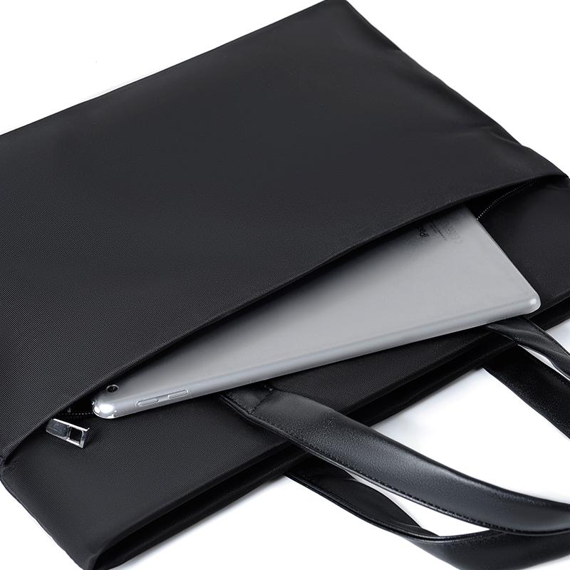 Business Briefcase Polyester Water-resistant Men's Business Light Handbag Large Capacity Computer Bag Casual Crossbody Bag