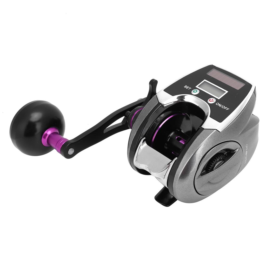 Solar Digital Display Fishing Reel Casting Wheel Rechargeable Single Rocker Sea FishingLeft Hand Wheel