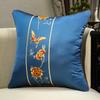 Chinese-style Embroidery Throw Pillow Redwood Sofa Cushion Cover Headboard Flowers Solid Wood Chair Lumbar Support Cushion Cover