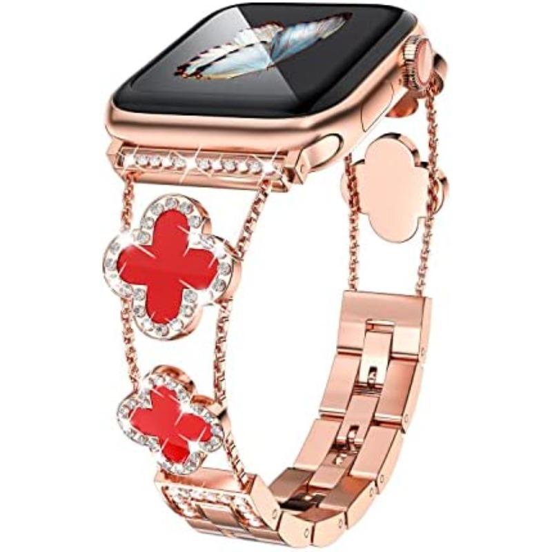 Luxus Metall Diamant Slim Glitzer Apple Watch Band Ultra 2 49mm 40mm 42mm 44mm 45mm 41mm Iwatch Se Serie 8/7/6/5/4/3 Band für Frauen Bling