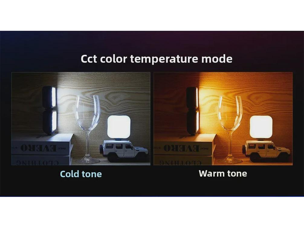 Portable RGB Photography Light: Cold/Warm Square Soft Light for Outdoor Live Broadcasts