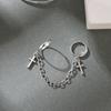 Retro Chain Connected Cross Adjusted Open Ring For Women Punk Gothic Edgy  Trendy Party Cosplay Accessories Unisex Gift