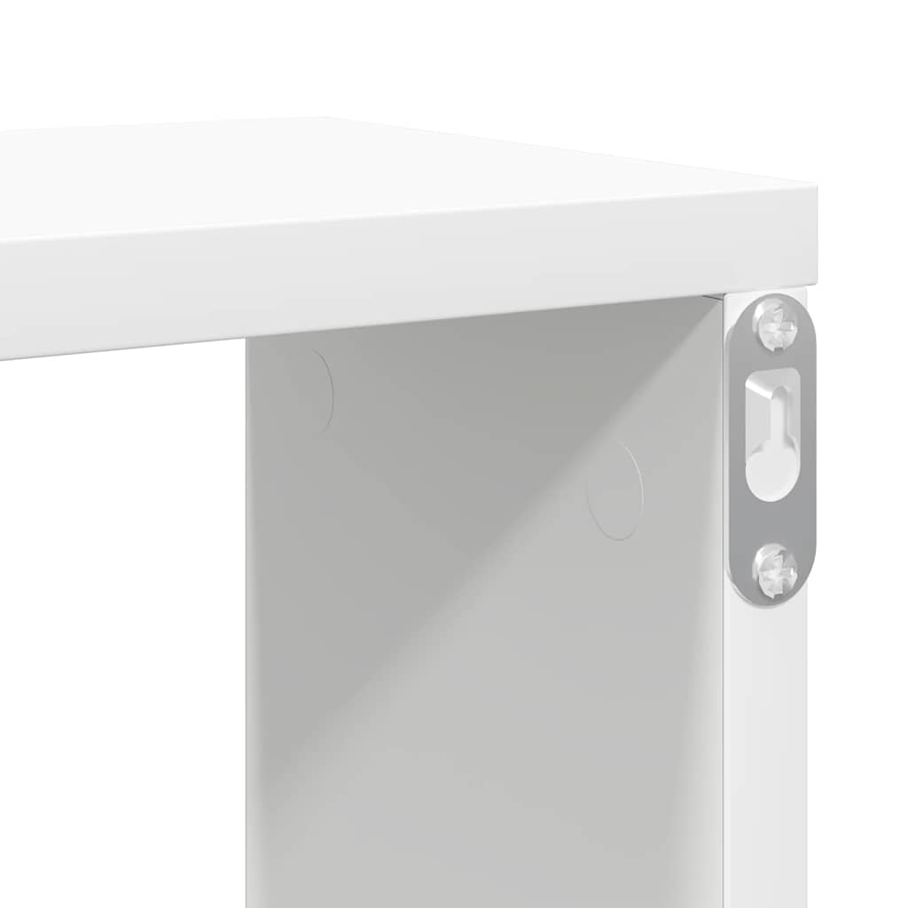 Cube Shelves Set 4 Pcs. White 100 X 15 X 30 Cm Engineered Wood