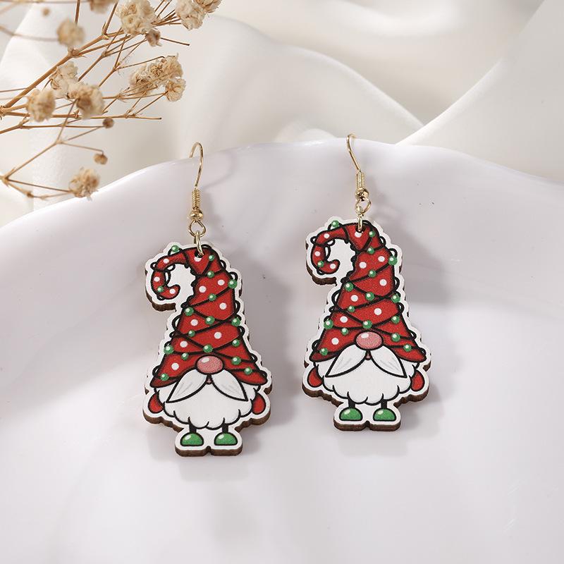 High-End Reindeer Candy Christmas Earrings for Women: Cute Cartoon Holiday Jewelry