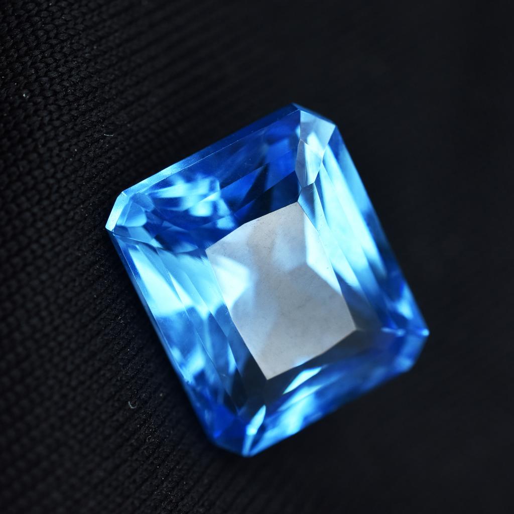 Ceylon Light Blue Emerald Cut Natural 10.90 Ct Sapphire CERTIFIED Loose Gemstone AR-549