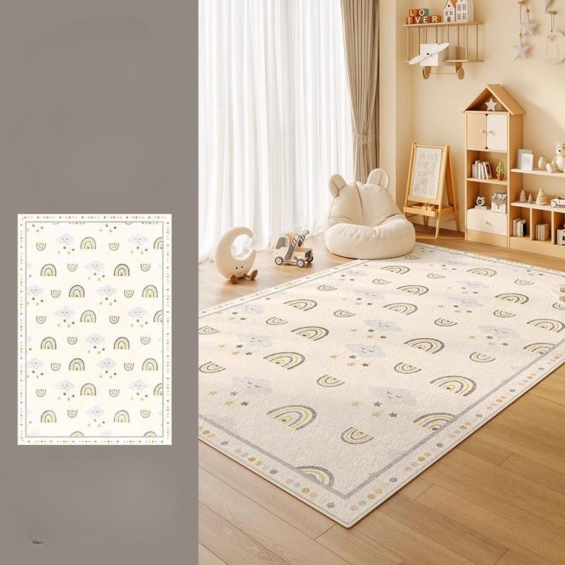 Cartoon Stijl Slaapkamer Decor Pluche Tapijt Dikke Pluche Tapijten voor Woonkamer Grote Oppervlakte Kinder Vloermat Pluizig Zacht Studiekamer Tapijt 60x90cm24x35in