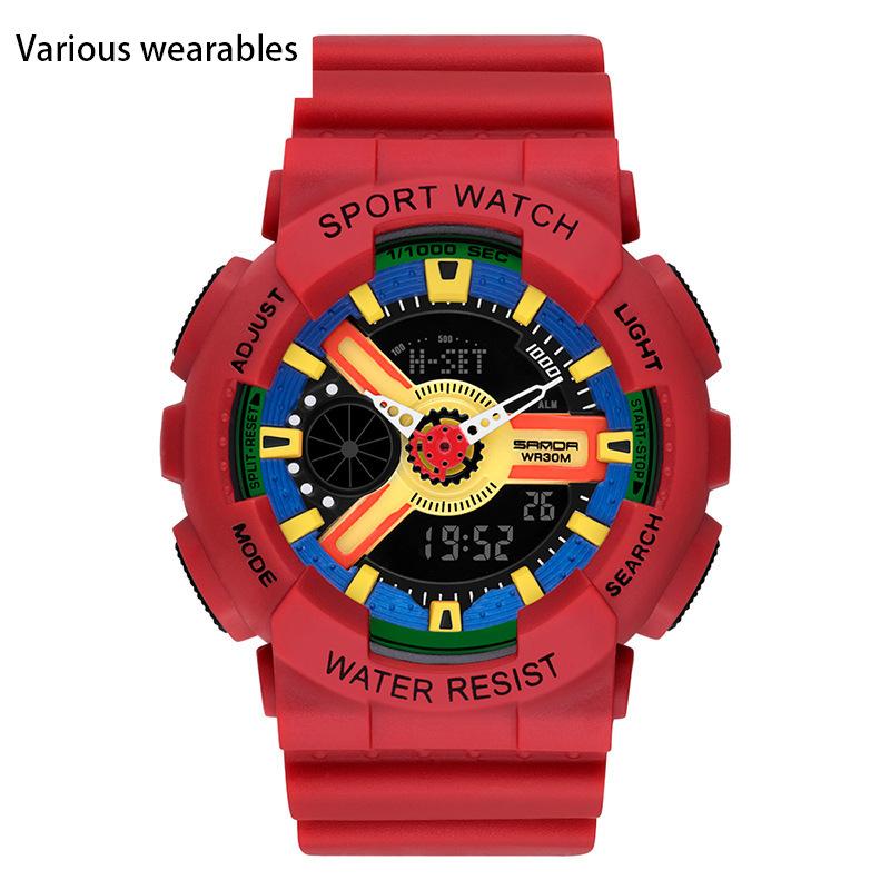 Neue Mode Trendy Jugend männer und frauen Uhren Outdoor Wasserdicht Leuchtende Multifunktions Elektronische Uhr