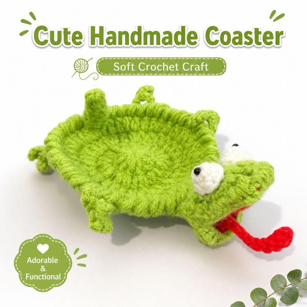 Dekorative Getränkeuntersetzer Häkel-Tier-Untersetzer Garn-Tier-Tassenuntersetzer Haus-Tischdekoration