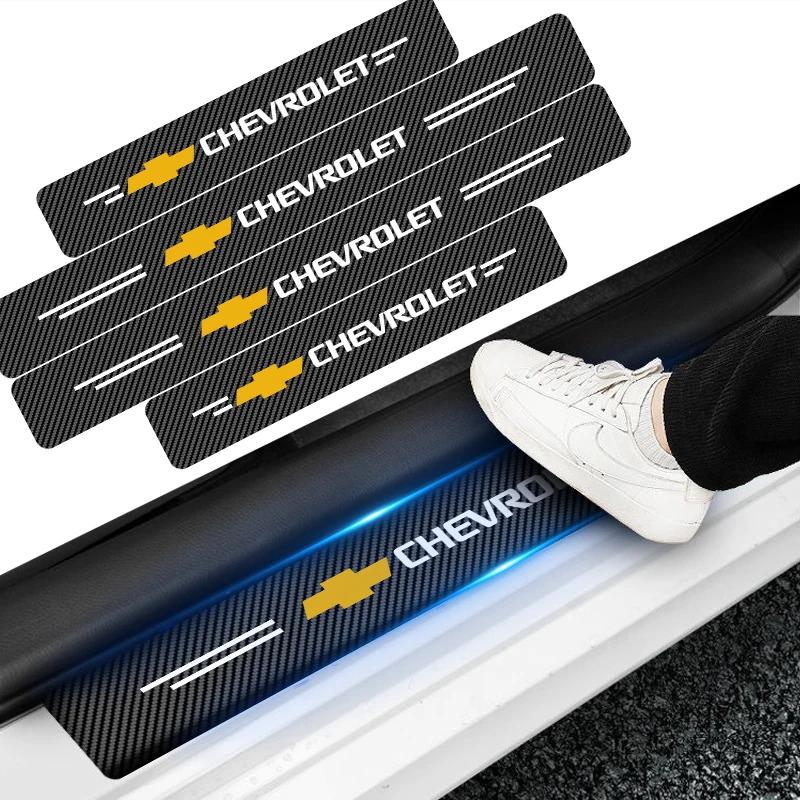 XGHIJ1 Car Threshold Strip Carbon Fiber Anti-Scratch Sticker Door Sill for Chevrolet Malibu Cavalier Equinox Orlando Cruze Car Stickers