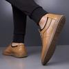 Hot casual men's shoes spring new men's soft-soled non-slip one-pedal leather shoes fashion casual leather shoes