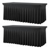 Spandex Table Skirt 4/6FT Table Cover New Stretch Tablecloth  for Rectangle Tables