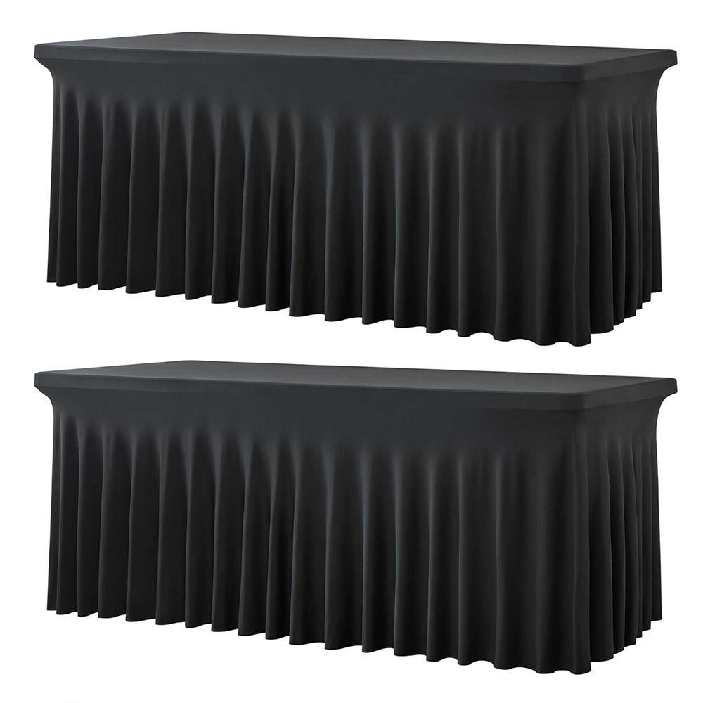 Spandex Table Skirt 4/6FT Table Cover New Stretch Tablecloth  for Rectangle Tables