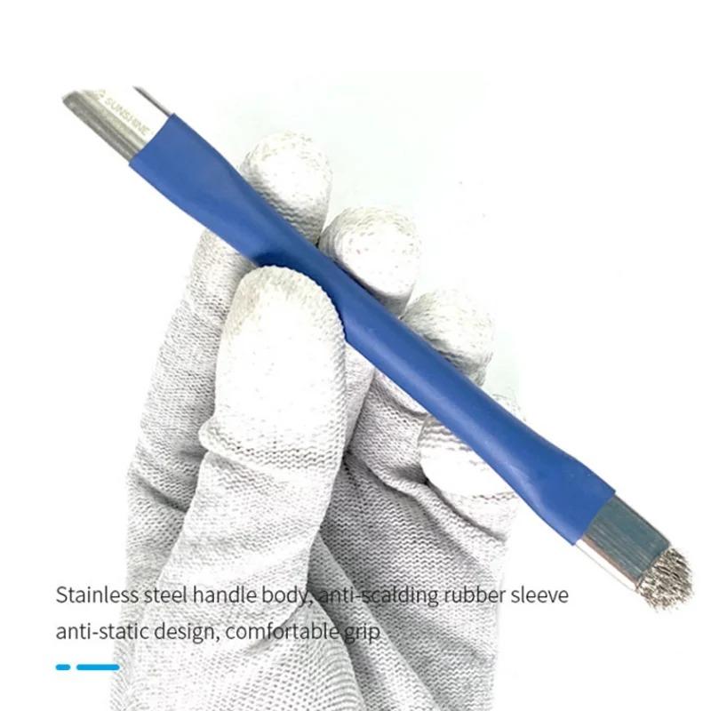 SUNSHINE SS-022B SS-022A Perie Sigură Antistatică Perie Curățare Placă de Bază PCB pentru Kit Instrumente Reparație Telefon Mobil Set Dublu Cap