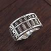 Vintage National Style Adjustable Abacus Ring for Wealth and Luck