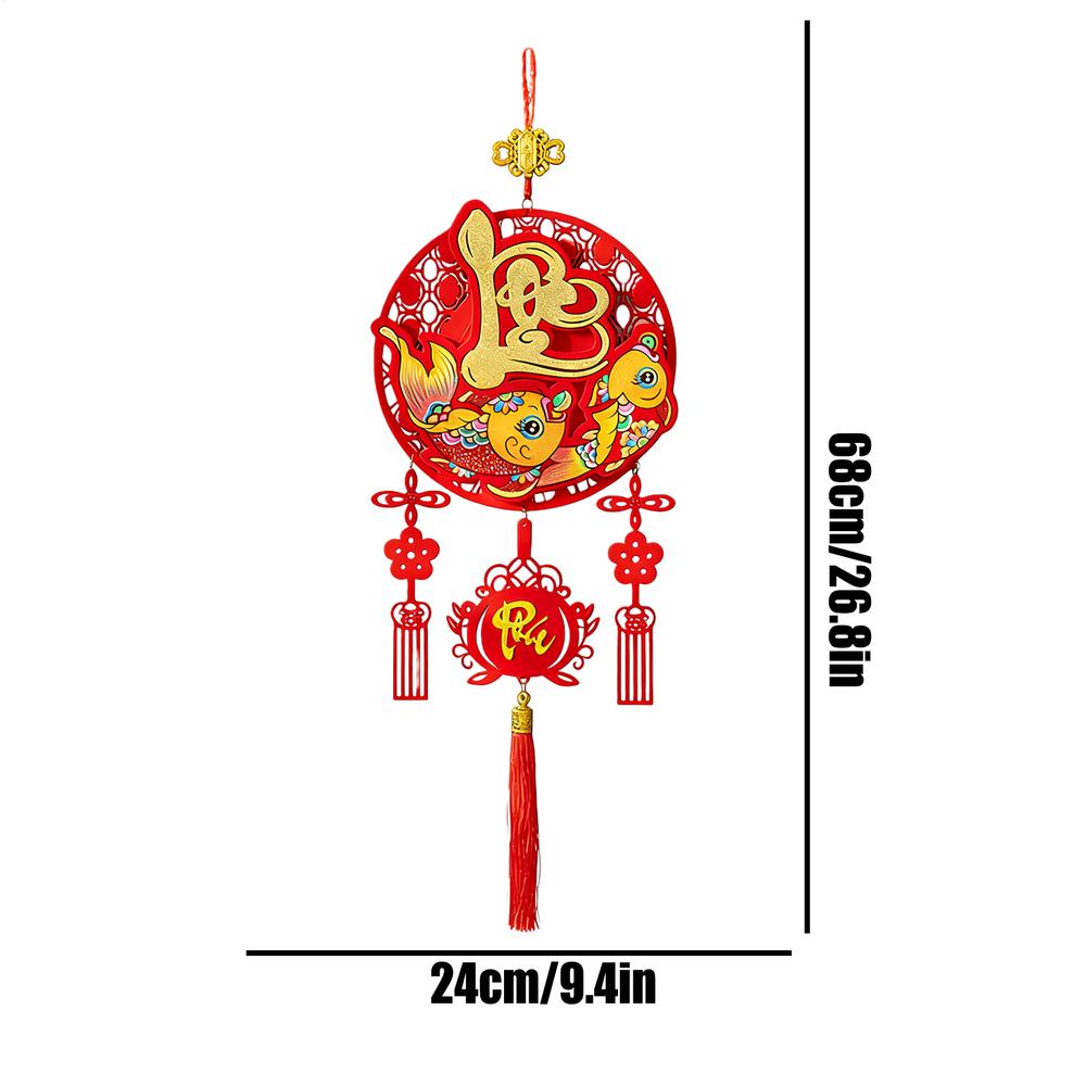 

2026 Vietnamese Hanging Ornament Traditional Spring Festival Flocked FU Vietnamese Ornament Year Of The Horse Pendant