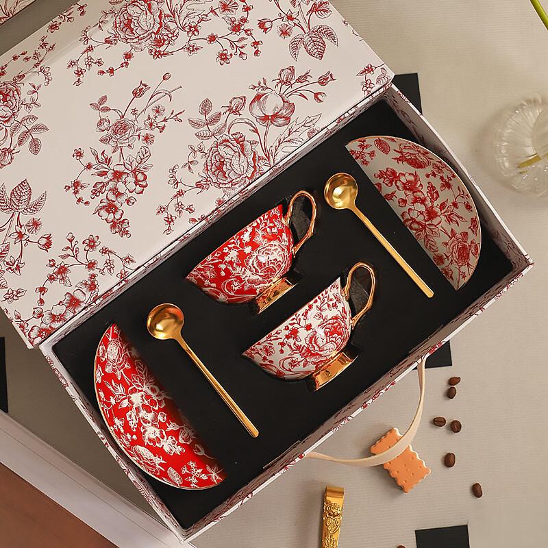 European Coffee Cup and Saucer Set