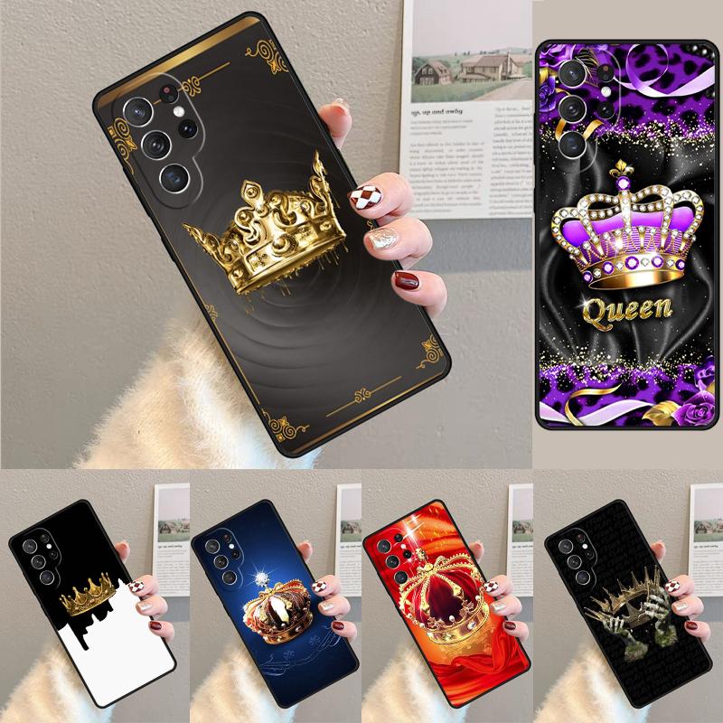 Deluxe Crown Phone Case for Samsung Galaxy note 10 pro S26 Ultra S23 S24 FE S25 S21 S22 PLUS shockproof Cove