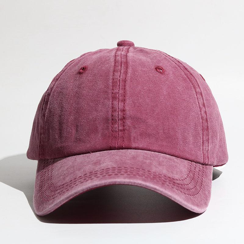 Solid color ponytail baseball cap with curved brim duckbill cap for spring and summer women's outdoor sports sun hat